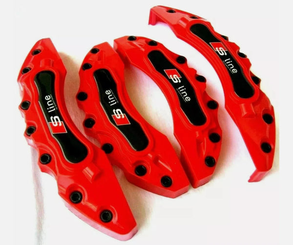 Red Brake Caliper Covers for Audi A1 A3 A4 A5 A6 A7 Q3 Q5 B8 B9 S line Set of 4 - Bazarry Auto