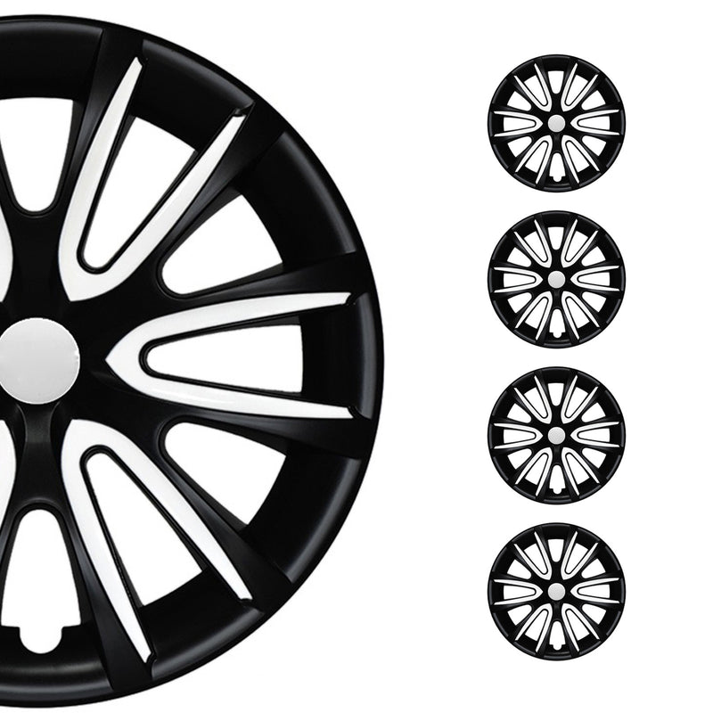 16 Inch Wheel Cover Hubcap for Honda Accord Black Matte White Finish Custom Fit