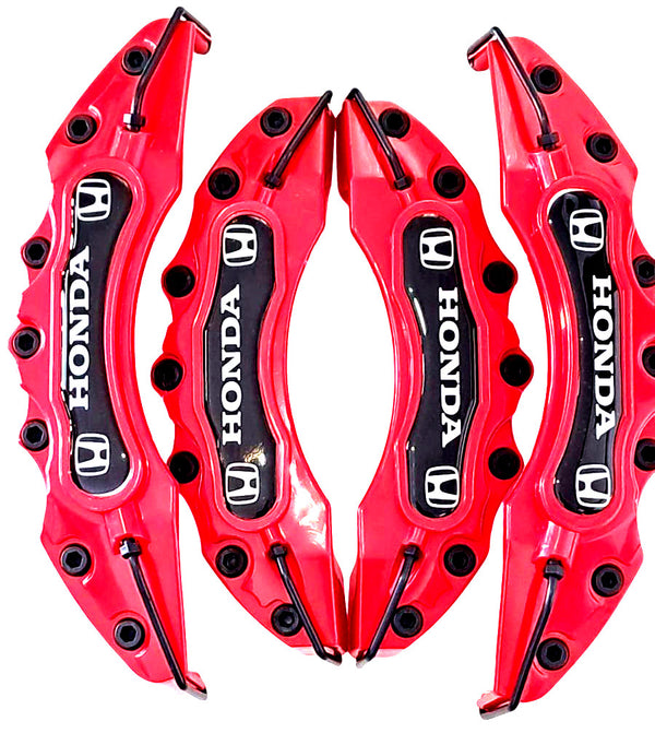 Brake Caliper Covers 4PCS Honda Acura Civic Jazz Type R CR V Accord Red - Bazarry Auto