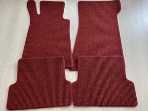 Mercedes R107 Floor Mat 350SL 380SL 560SL Ribbed Burgundy Carpet New - Bazarry Auto