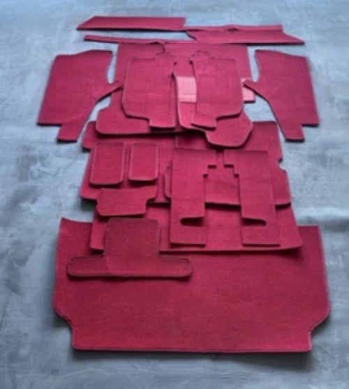NEW R107 Mercedes Carpet kit for 380SL 450SL 500LS 560SL BURGUNDY kit 18 pcs
