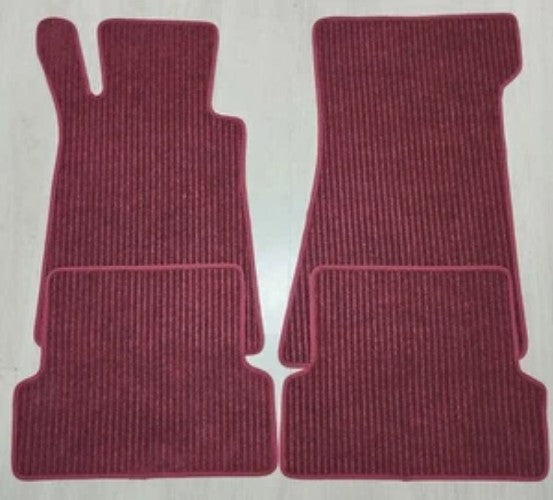 NEW R107 Floor Mat Mercedes R107 Floor Mat 350sl 380sl 560sl RIBBED BURGUNDY - Bazarry Auto