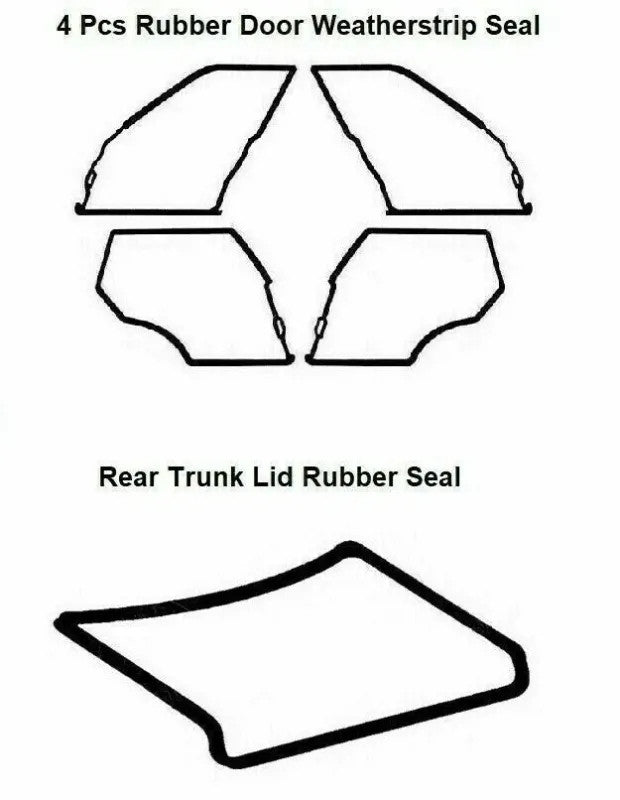 For BMW E34 5 SERIES 1988-1996 4DOOR SEDAN  DOOR and Rear Trunk Lid Rubber Seal