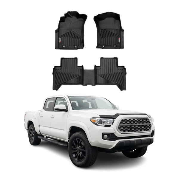 Floor Mats Liner for Toyota Tacoma 2005-2015 Double Cab Heavy Duty Premium - Bazarry Auto