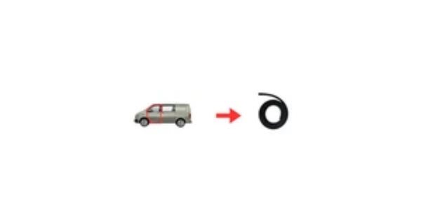 RUBBER FRONT DOOR SEAL GASKET VW T5 - T6 (2003-On) LH-RH - Bazarry Auto