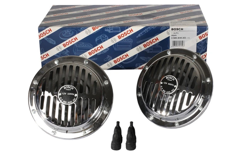 Classic Chrome Large Bosch Horns Fits Mercedes 280SL 280SE 3.5 Porsche 911 356