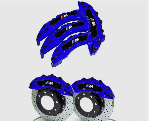 SET Blue Brake Caliper Covers 4PCS for BMW F30 F10 E90 E60 E46 X1 X3 X5 X6 M3 - Bazarry Auto