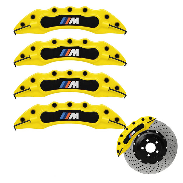 4 PCS Yellow Brake Caliper Covers for BMW Universal Fit Front Rear Set Universal - Bazarry Auto