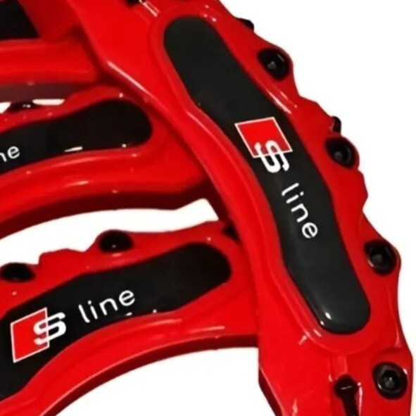 4x Brakes Caliper Covers Red for Audi Q1 Q2 Q3 Q5 TT RS A1 A5 A6 S3 A3 A4 S7 RS - Bazarry Auto