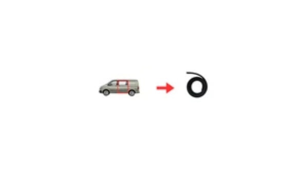 RUBBER SLIDING DOOR SEAL GASKET VW T5-T6 (2003-On) - Bazarry Auto