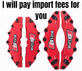 4 PCS Brake Caliper Covers Red for Audi 3D LOGO A1 A2 A3 A4 A6 A5 Q5 Q3 Q2 B9