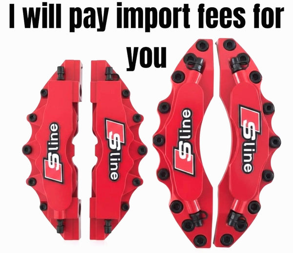 4 PCS Brake Caliper Covers Red for Audi 3D LOGO A1 A2 A3 A4 A6 A5 Q5 Q3 Q2 B9 - Bazarry Auto