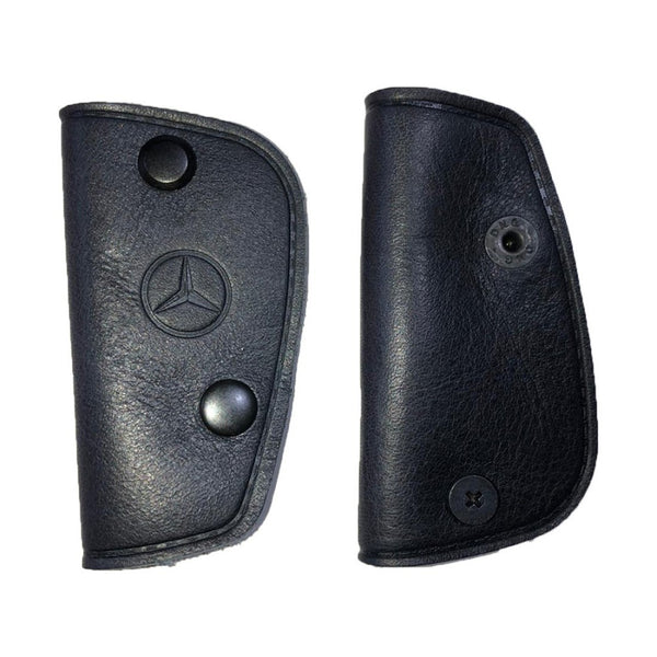 Mercedes Benz Classic Key Cover Holder Genuine Leather 1088900661 Black - Bazarry Auto