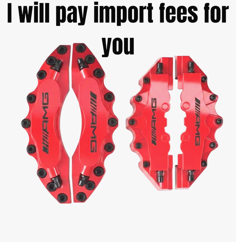 AMG Engraved Brake Caliper Cover 4PCS Red For Mercedes G GLE GLK GLA ML