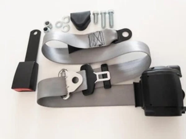 Automatic 3-point seat belt GRAY for Mercedes R 107 SL-SLC, New Seatbelt -1 SET - Bazarry Auto