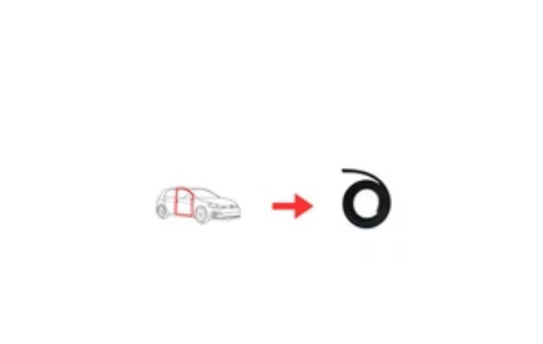 RUBBER FRONT DOOR SEAL GASKET VW Golf 6 Golf 7 2008-2017 LH-RH