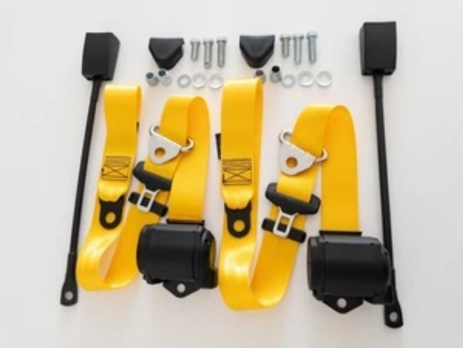 New Automatic 3-point seat belt Mercedes W 114 - W 115 Seatbelt- YELLOW