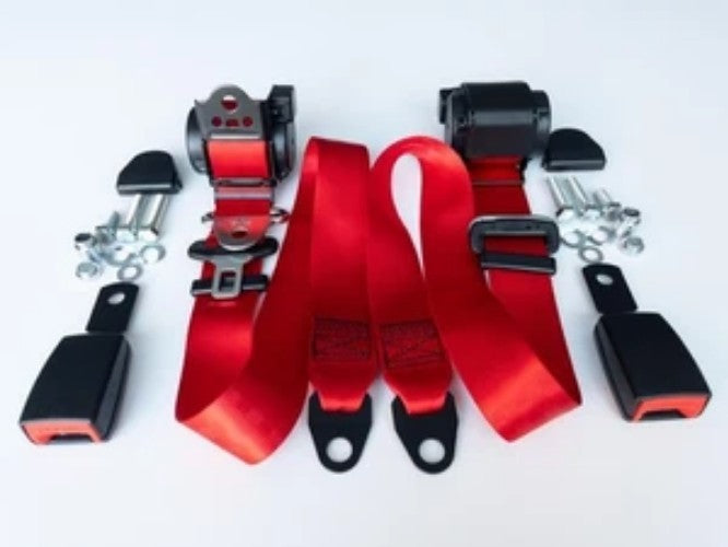 New Automatic 3-point seat belt Mercedes W 123 Coupe, Seatbelt - RED