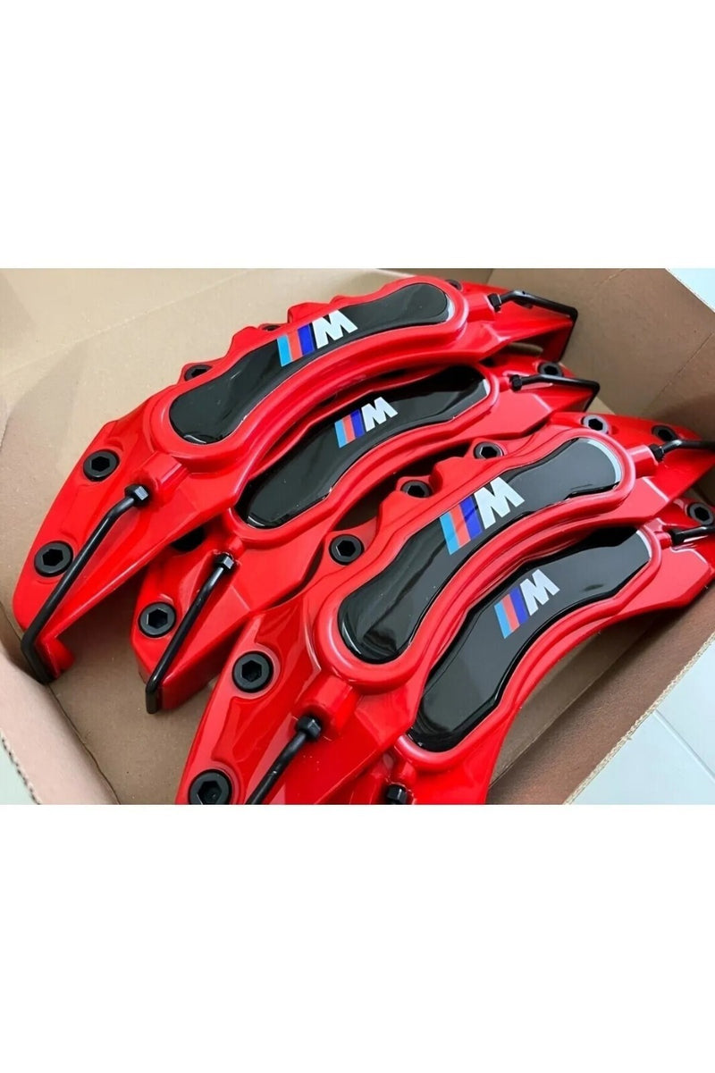 Red M performance Car Disc Brake Caliper Covers Front &Rear 4PCS-Set E36 E46 E90