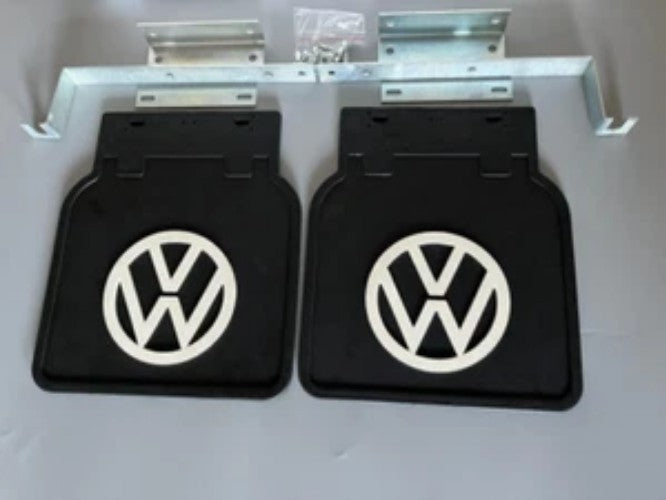 NEW 2 VW Bug Mud Flap with Brackets for 1950-ON FITS ALL BUGS 111821805W PAIR