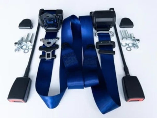 New Automatic 3-point seat belt Mercedes W 114 - W 115 Seatbelt- BLUE