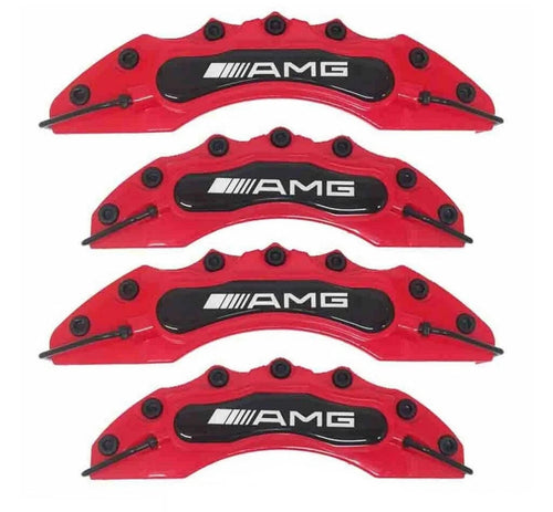 4 x Brake Caliper Covers for Mercedes 4Matic A B C E ML GL AMG GLA GLE TIER RIMS