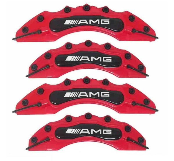 4 x Brake Caliper Covers for Mercedes 4Matic A B C E ML GL AMG GLA GLE TIER RIMS - Bazarry Auto