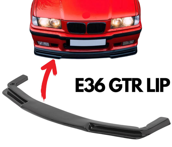 FRONT BUMPER LIP SPOILER FOR BMW E36 M3 GTR STYLE 1991–1998 UPGRADE LOOK - Bazarry Auto