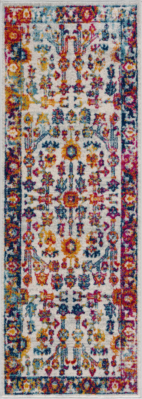 Vulae Beige Oriental Machine Woven Polypropylene Area Rug