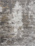 Sawei Gray Abstract Machine Woven Polypropylene Area Rug