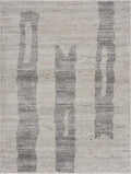 Kafie Gray Abstract Machine Woven Polypropylene Area Rug