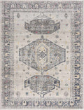 Yixau Ivory Medallion Polypropylene Area Rug